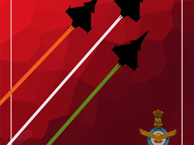 Touch the sky with glory | Indian Air Force air force aircraft airplane design illustration minimal rafale