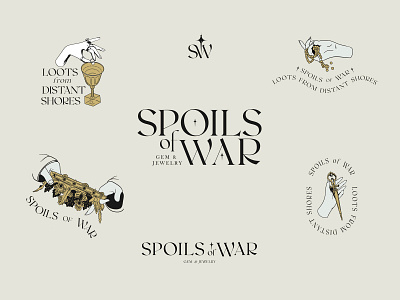 Spoils of War branding design illustration logo packaging