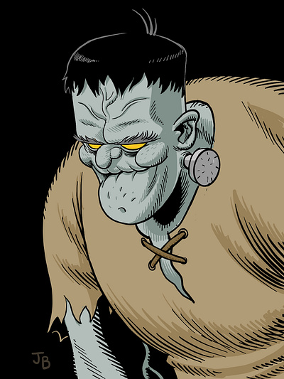 Toothless Frank drawing frankenstein monster procreate sketch