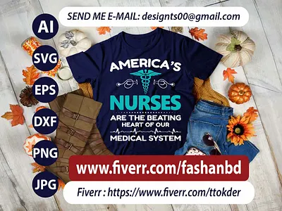 AWESOME NURSE Adventure TYPOGRAPHY T-SHIRT DESIGNS