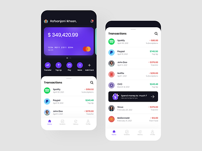 Digital Wallet App banking app clean ui digital digital wallet e wallet finacial fintech mobile app mobile ui money ui ui design uiux wallet app wallet ui