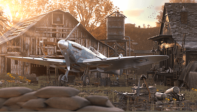 Spitfire 1938 3d cgi cinema4d octanerender