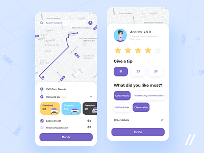 Taxi App app bolt design drive logistics lyft map mobile mvp online purrweb react native startup taxi taxi app transport uber uber design ui ux