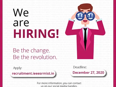 Recruitment Posts for the Community branding design flat illustration minimal recruiting recruitment vector