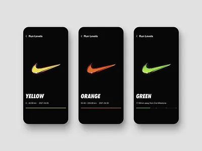 Nike Run Club badge concept design design nike redesign ui
