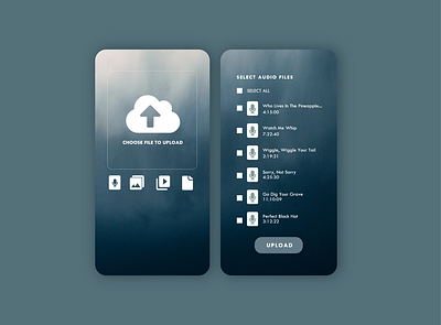 Daily UI #31 "File Upload" app design ui