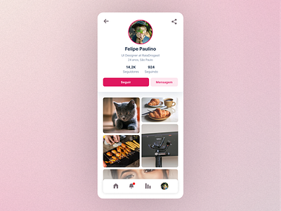 Profile App Concept app app design app ui daily ui daily ui 006 dailyui dailyui 006 dailyuichallenge design design app flat minimal profile profile design profile page profile ui profileui ui ui design uidesign