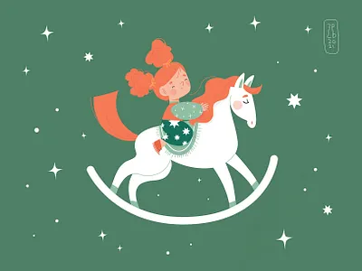 horse bandaminta girl horse kid redhead toy whitehorse