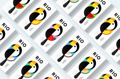 RIO Ice Cream berik yergaliyev branding design ice cream identitydesign illustration logo package package design rio vector