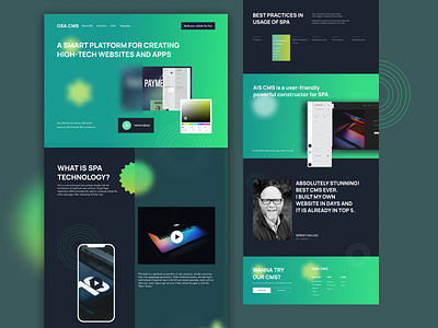 OSA.CMS Landing cms figma illustration saas technology ui ux design uxdesign