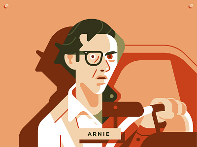 Arnie from Christine 80s character christine flat horror illustration john carpenter movie sail ho studio sho studio vector