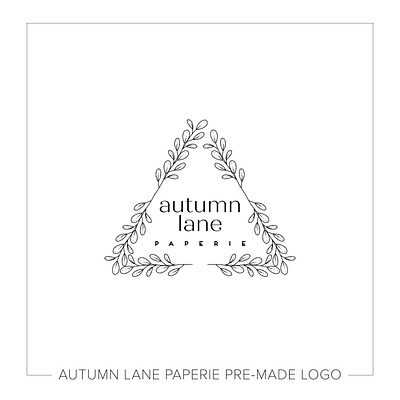 Botanical Branch Triangle Logo brand brand design brand identity branding branding design feminine logo illustration logo logo design logodesign logos minimalist logo modern logo premade logo triangle logo