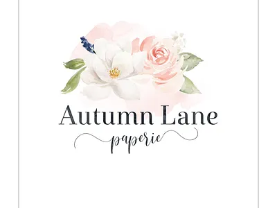 Blush Pink Rose and Magnolia Flower Logo brand brand design brand identity branding branding design business branding design feminine logo flower logo illustration logo logo design logos mom boss logo watercolor logo