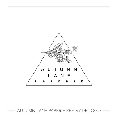 Branch & Triangle Modern Logo botanical logo brand brand design brand identity branding branding design business branding design geometric logo illustration logo logo design logodesign logos minimalist logo modern logo modern logos premade logo premade logos triangle logo