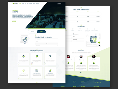 ScripX buy design import design landingpage ui ux web website design