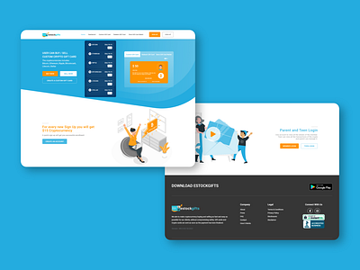 estock design landingpage ui ux web website design