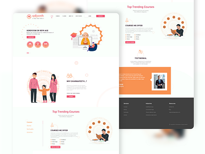 Dharmapeeth design landingpage ui ux web website design