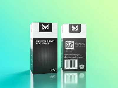 Shower Head Holder Box Packaging Design | package_byte 3d box box packaging design box template branding creative box design food packaging head holder box illustration package design vector