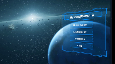 SpaceRacer's Concept UI Menu app branding design graphic design illustration logo ui ux vector