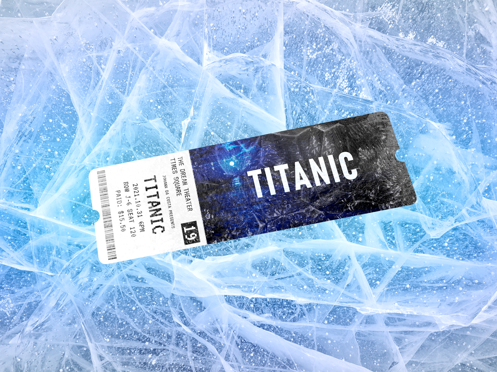 Example of Titanic Remake "Iceberg" movie ticket