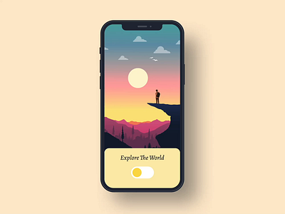 UI Interaction - Dark & Light Mode animation dark mode interaction lightmode mobile app design travel ui ui design uiux