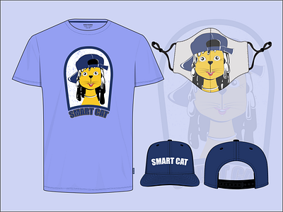 Smart cat cap cat cat lover cats cute animal cute art cute illustration hat mascot mascot design mask masks print design screen print t shirt t shirt design t shirts vector vector art vector logo