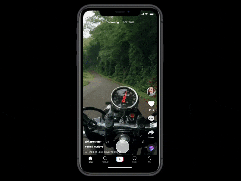 TikTok 100% FIGMA interactive prototype figma figma prototyping interactive components mobile ux prototyping ui