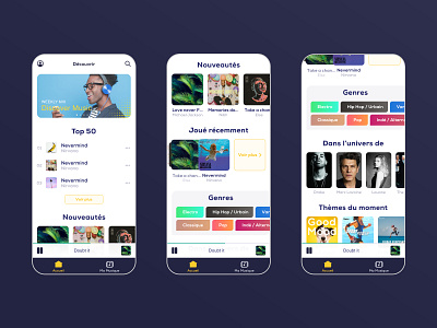 La Poste Music - Music streaming app app app design application music music app stream streaming ui