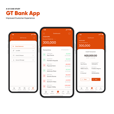 GTBank Mobile App - Improved User Experience app design app ui branding case mockup case study design ui ux