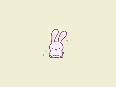 Bunny Icon bunny bunny illustration bunny logo cute animal cute animals cute illustration icon illustration illustrator kawaii minimal minimalist modern pastel pastel color pastel colors pastel colours rabbit rabbit illustration rabbit logo