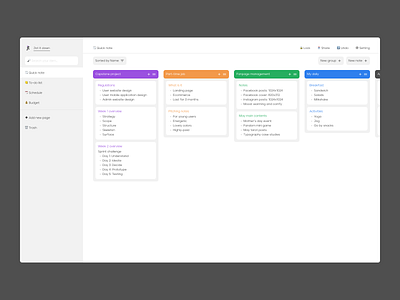 Jot it down - Quick note design flat minimal ui ux web