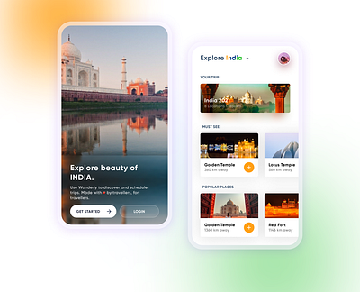 Trip Planner app Ui Desing dailyui dailyuichallenge design explore india map travel ui ui design uidesign uiux uxui