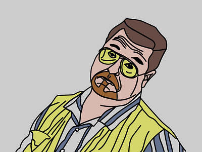 Walter — Donny You're Out Of Your Element bowling character drawing goodman illustration jeffbridges john goodman movie pomeranian portrait steve buscemi the big lebowski walter waltersobchak