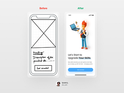 Onboarding ed-tech app 3dillustration app design designinspiration edtech education educational illustration minimal onboarding typography ui ux uxdesign