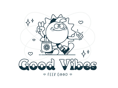 Good Vibes character characters design illustration illustrator