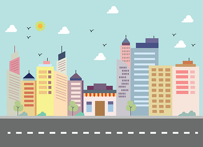 City design illustration minimal