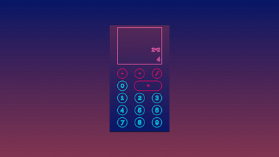 DailyUI | Day004 | Calculator App app app design daily ui dark mode dark theme design icon minimal neon colors neon sign pink hair ui ux vector