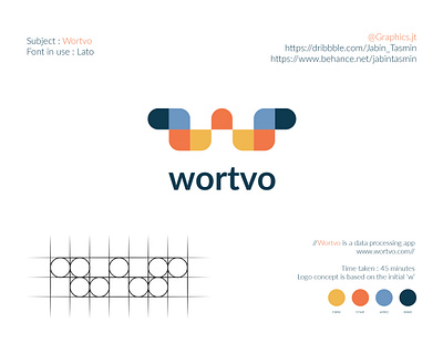 Wortvo Logo Design branding branding design corporate design design illustration logo logo design minimal minimal design typography vector