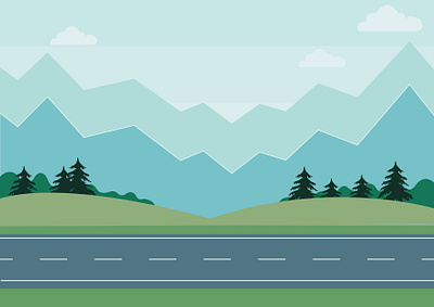 Country Road design illustration minimal vector