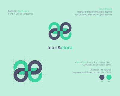 Alan&Elora Boutique shop Logo Design branding branding design business card corporate design design flyer design illustration logo design minimal minimal design vector