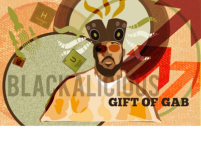 The Gift of Gab graphic design illustration typography vector