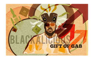 The Gift of Gab graphic design illustration typography vector