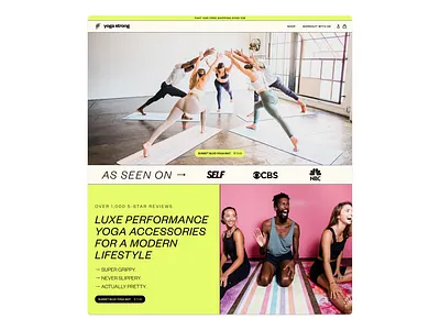 Yoga Strong → E-commerce Redesign ⚡️ branding design ecommerce figma graphic design illustration logo ui ux vector