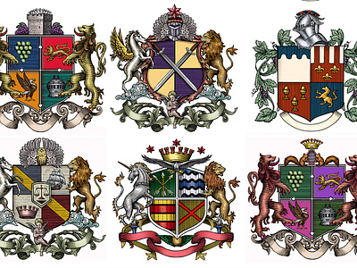 Coat Of Arms artwork brandmark coat of arms crest engraving etching illustration line art logo logos scratchboard steven noble