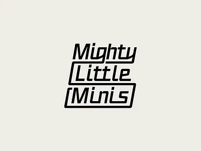 Mighty Little Minis alberta brand brand identity canada cars classic cars craft custom type design edmonton letter s little logo mighty mini cooper sticker tiny typogaphy yeg