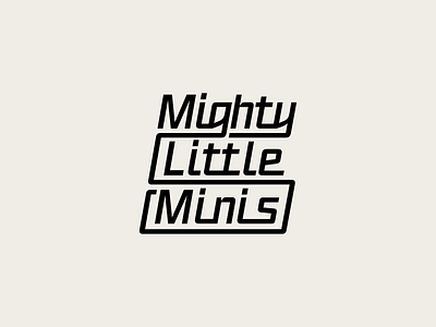 Mighty Little Minis alberta brand brand identity canada cars classic cars craft custom type design edmonton letter s little logo mighty mini cooper sticker tiny typogaphy yeg