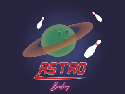 Astro Bowling design illustration vector