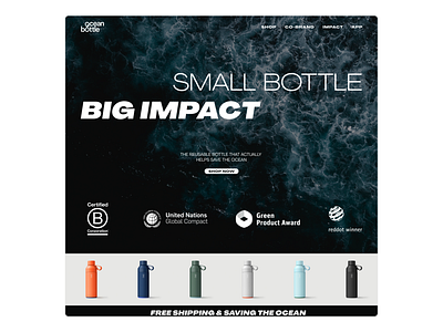 Ocean Bottle → E-commerce Redesign ⚡️ branding design ecommerce figma graphic design illustration logo ui ux vector