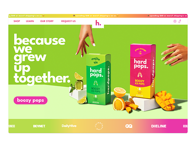 Boozy Pops → E-commerce Redesign ⚡️ branding design ecommerce figma graphic design illustration logo ui ux vector