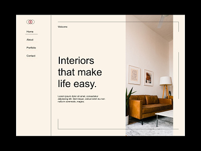 Interior Design Website Concept design minimal minimalist typogaphy ux visual design web